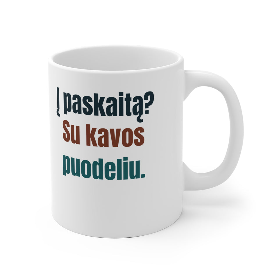Į paskaitą? Su kavos puodeliu.