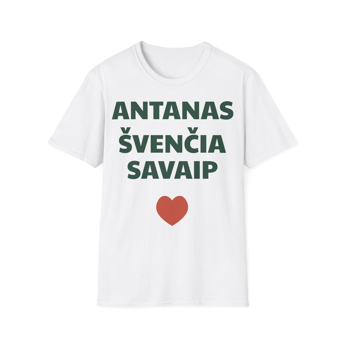 Antanas švenčia savaip — Marškinėliai, spauda priekyje