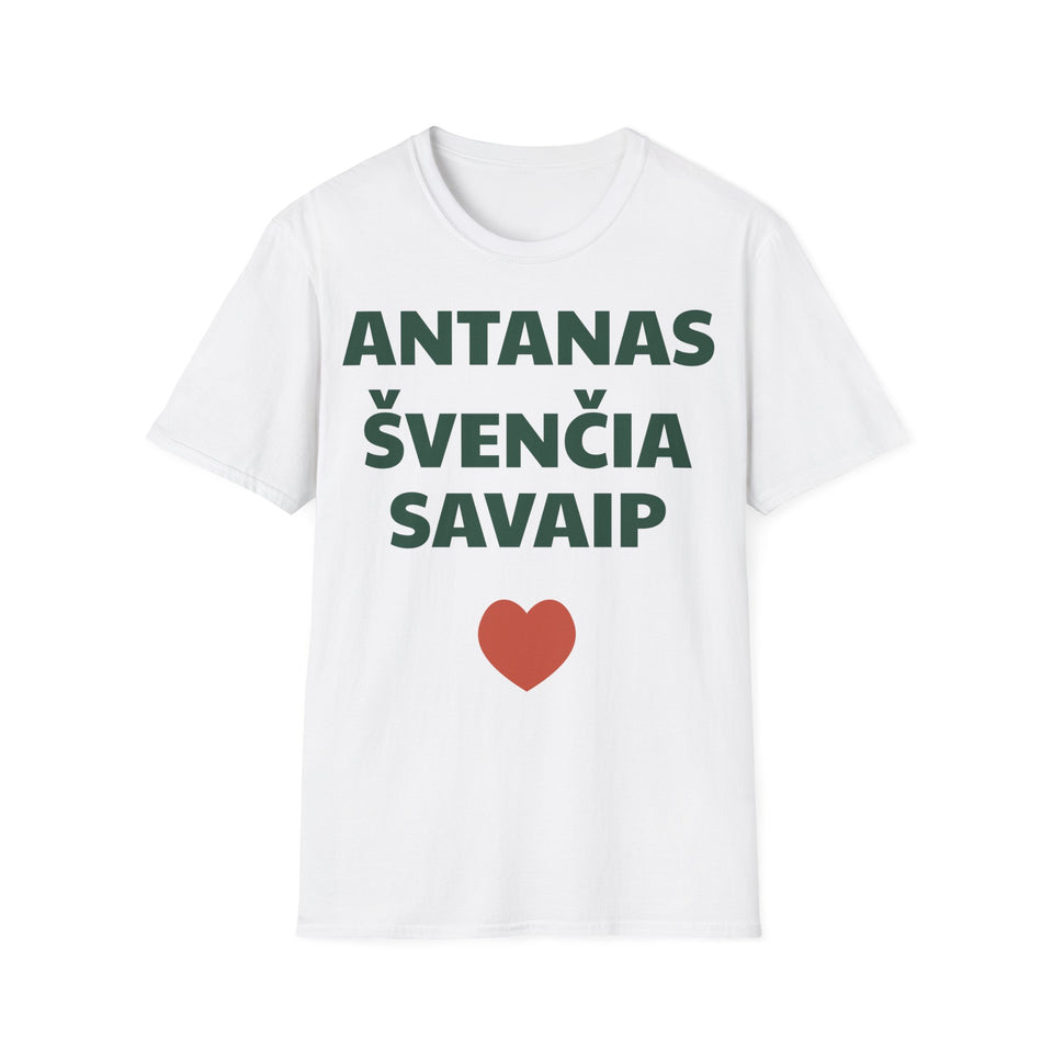 Antanas švenčia savaip — Marškinėliai, spauda priekyje