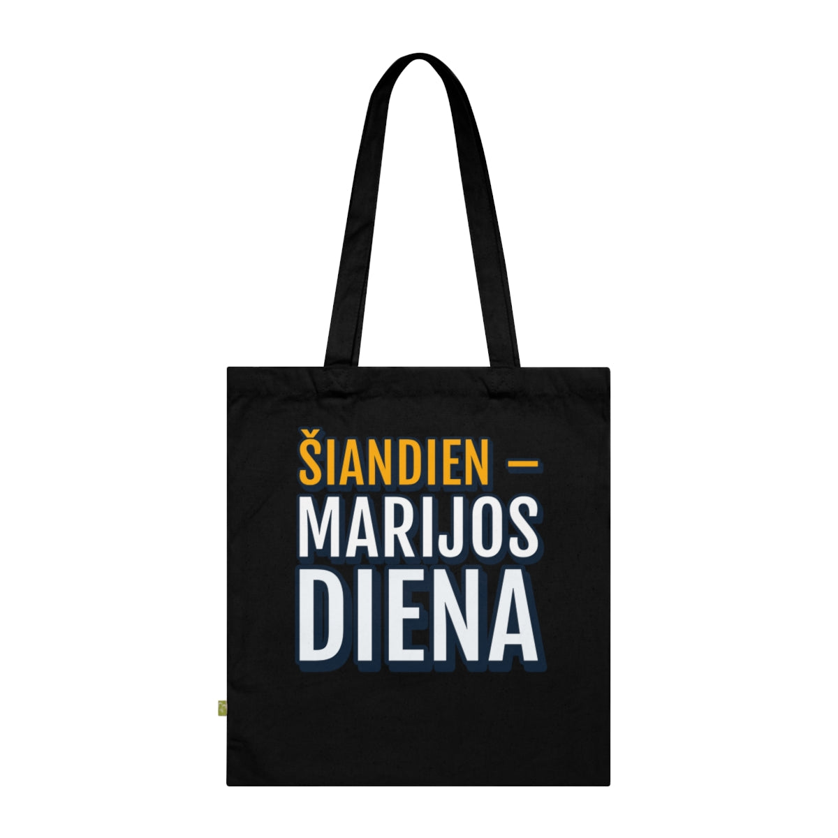 Krepšys „Šiandien – Marijos diena“ – juoda