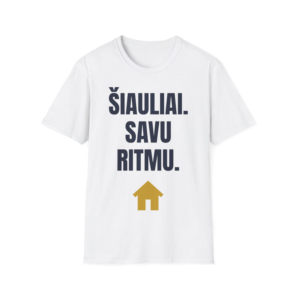 Šiauliai. Savu ritmu. — Marškinėliai, spauda priekyje