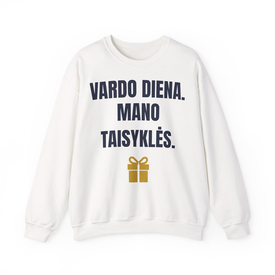 Vardo diena. Mano taisyklės. — Džemperis, spauda priekyje