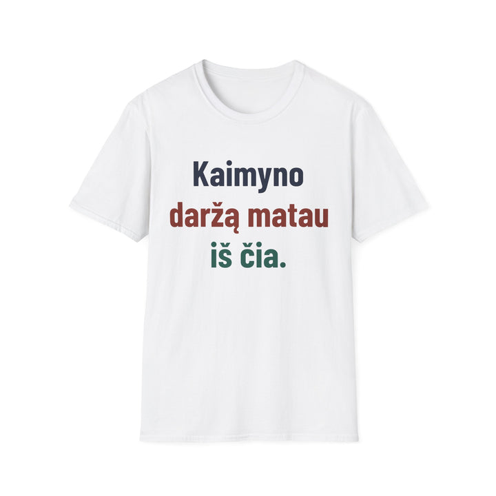 Kaimyno daržą matau iš čia.