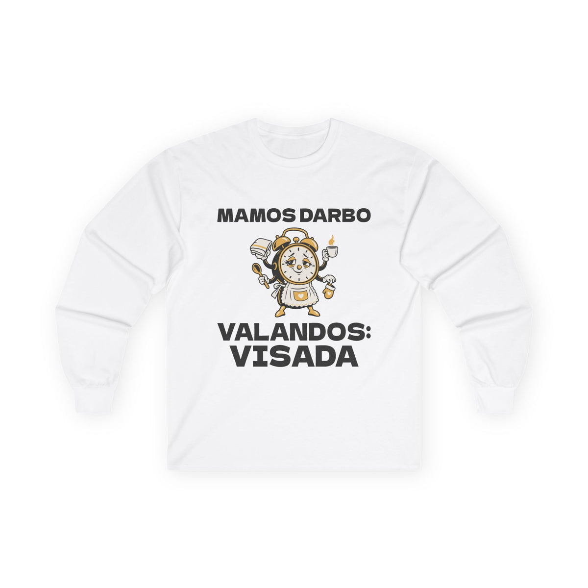 Mamos darbo valandos: visada — Ilgarankoviai marškinėliai, spaudos vaizdas