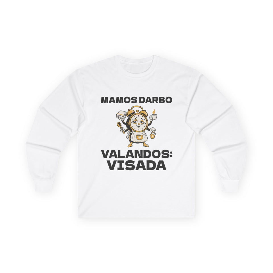 Mamos darbo valandos: visada — Ilgarankoviai marškinėliai, spaudos vaizdas