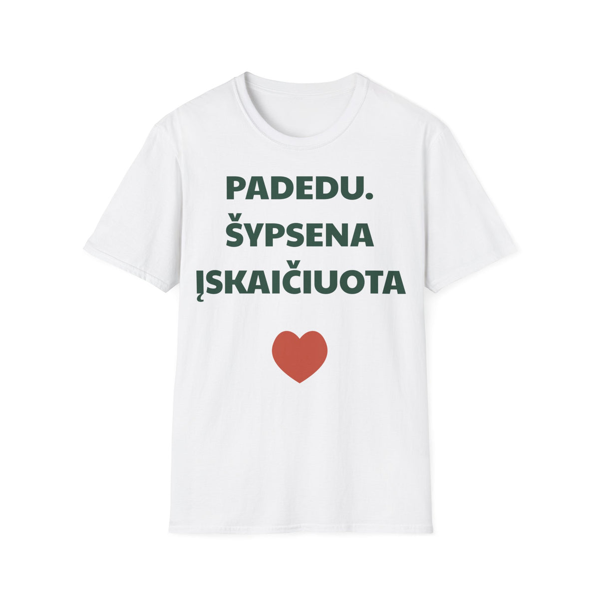 Padedu. Šypsena įskaičiuota — Marškinėliai, spauda priekyje