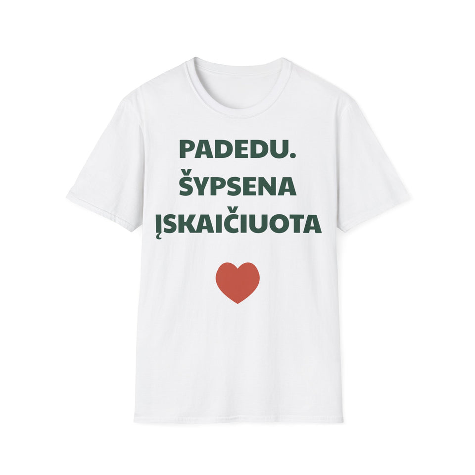 Padedu. Šypsena įskaičiuota — Marškinėliai, spauda priekyje