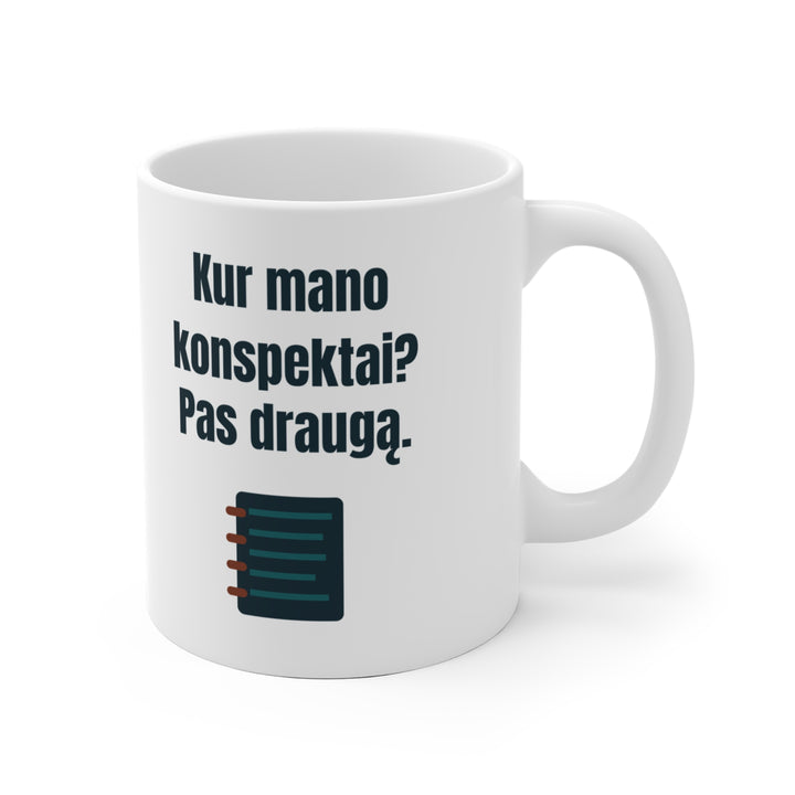 Kur mano konspektai? Pas draugą.