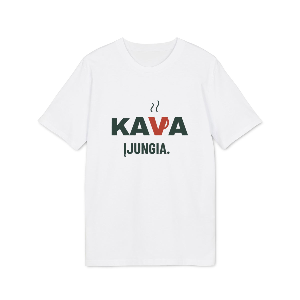 Ekologiškos medvilnės marškinėliai „Kava įjungia“ – Stanley/Stella Creator 2.0 STTU169 gaminio vaizdas 1