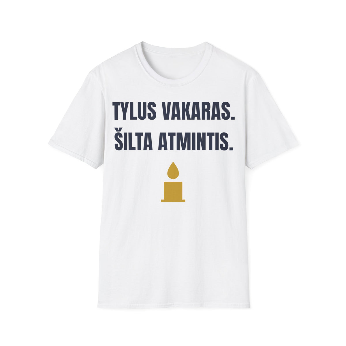 Tylus vakaras. Šilta atmintis. — Marškinėliai, spauda priekyje