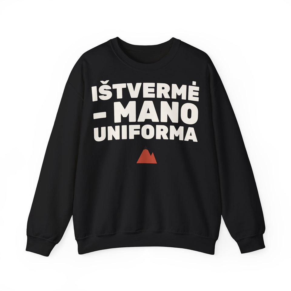 Ištvermė – mano uniforma — Džemperis, spaudos pusė