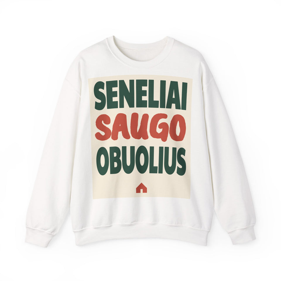 Seneliai saugo obuolius.