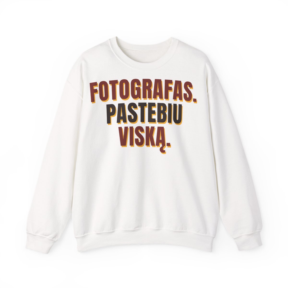 Džemperis „Fotografas. Pastebiu viską.“ – balta