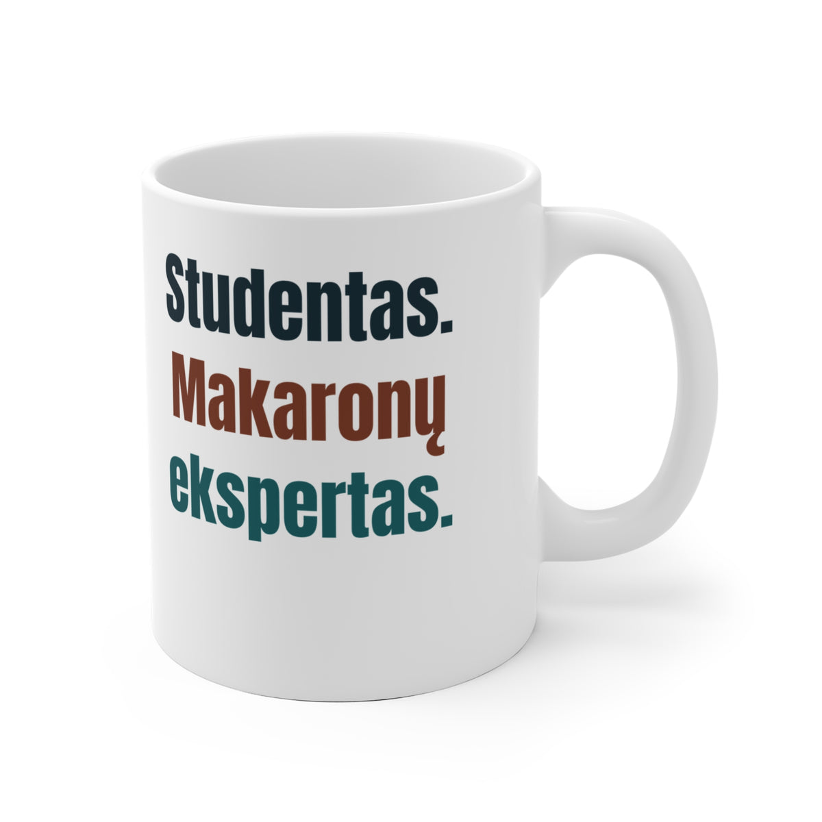 Studentas. Makaronų ekspertas.
