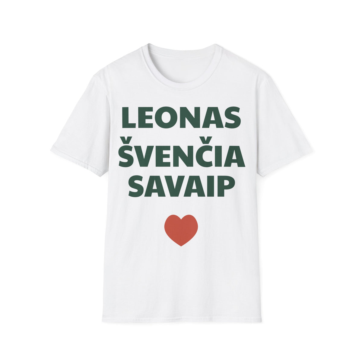 Leonas švenčia savaip — Marškinėliai, spauda priekyje