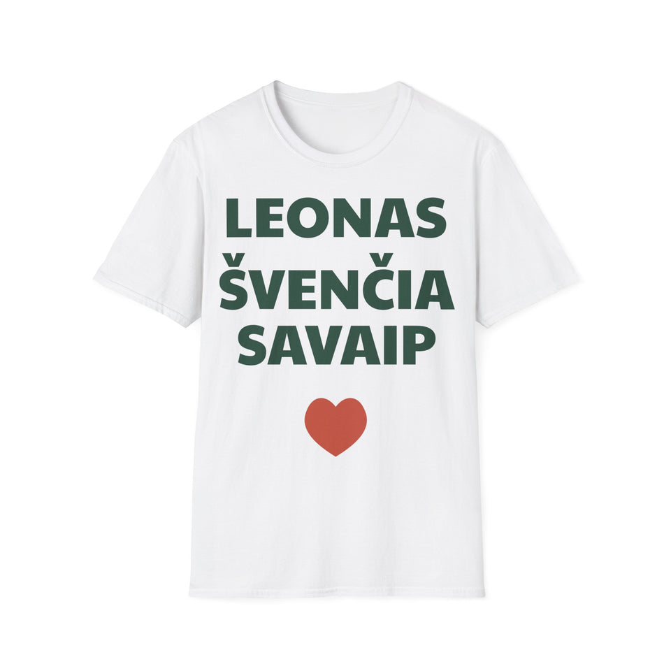 Leonas švenčia savaip — Marškinėliai, spauda priekyje