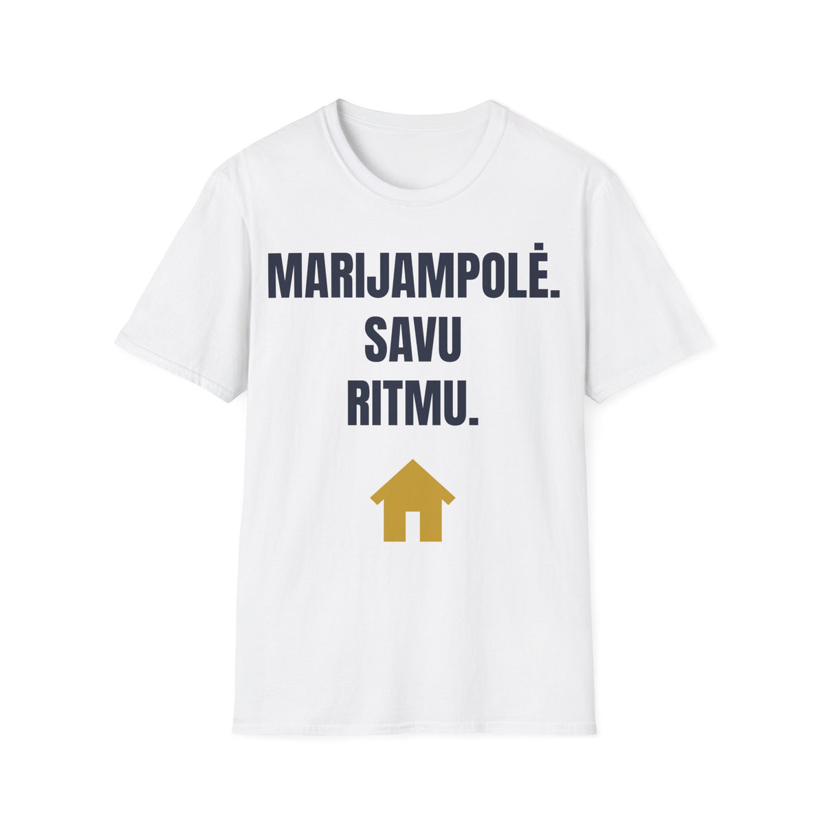 Marijampolė. Savu ritmu. — Marškinėliai, spauda priekyje