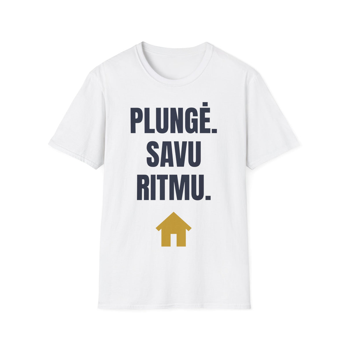 Plungė. Savu ritmu. — Marškinėliai, spauda priekyje