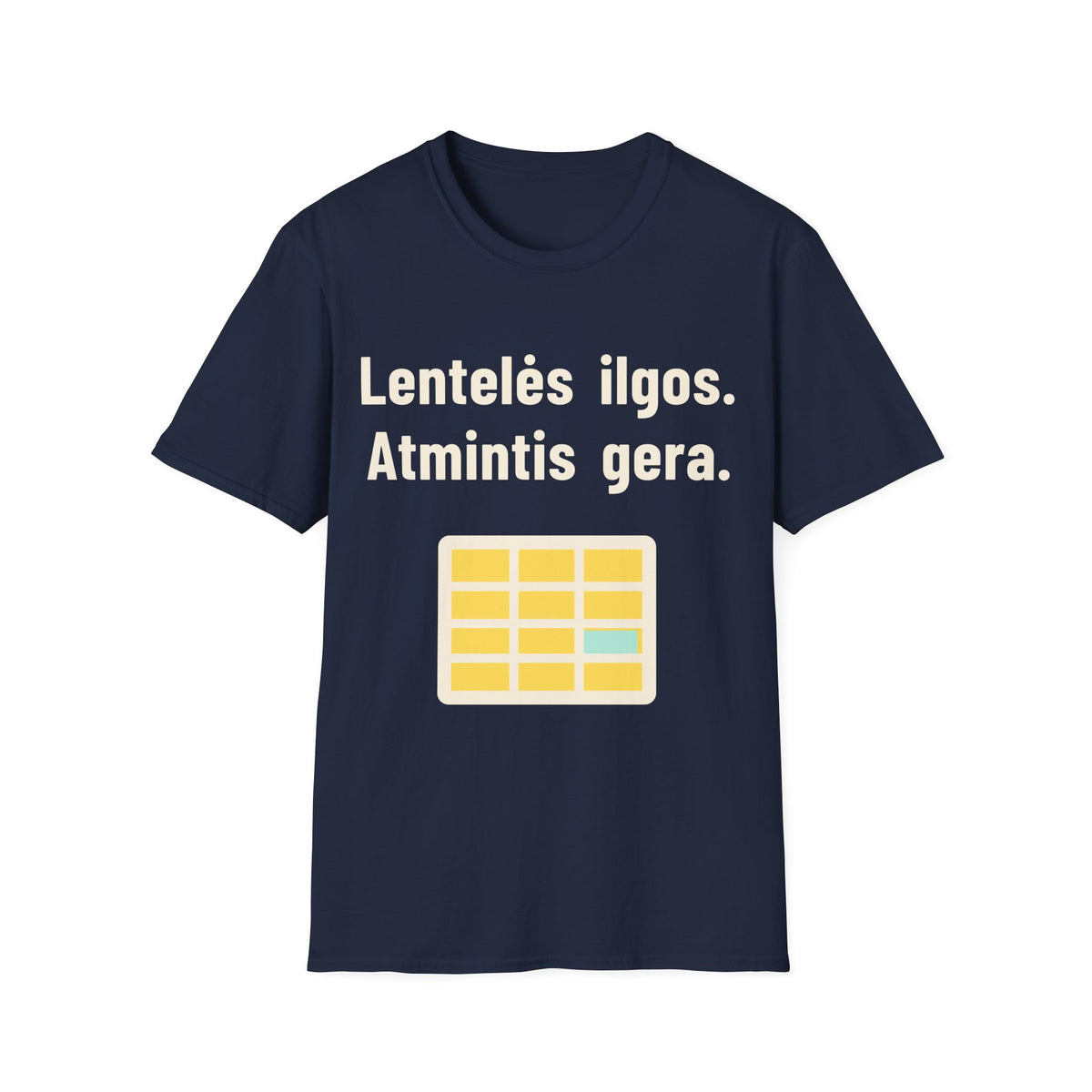 Lentelės ilgos. Atmintis gera.