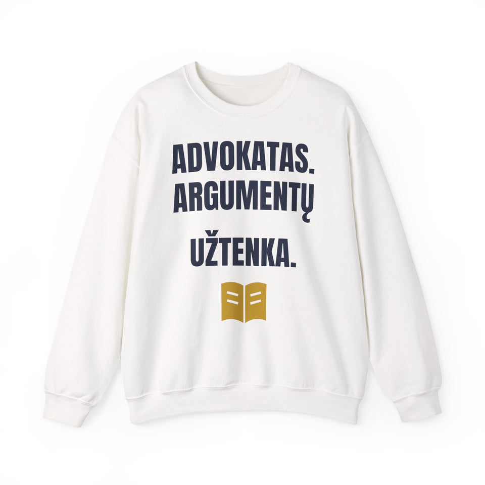 Advokatas. Argumentų užtenka. — Džemperis, spauda priekyje