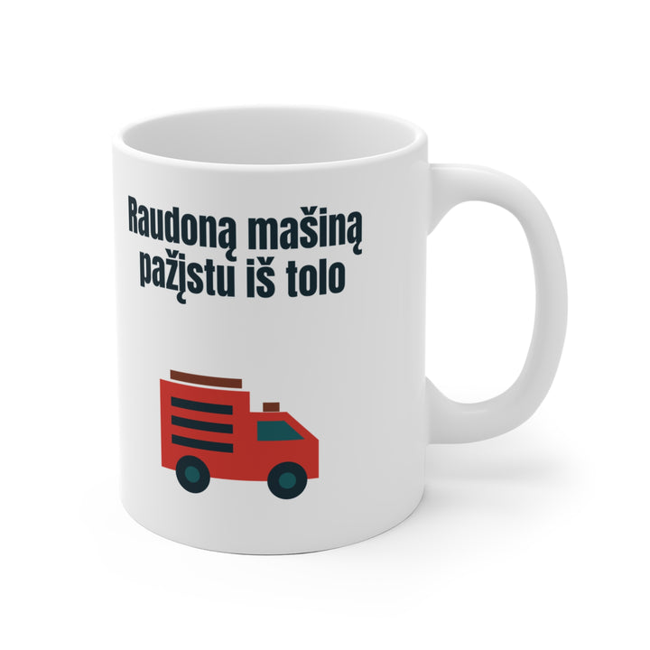 Raudoną mašiną pažįstu iš tolo