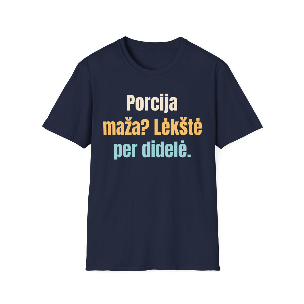 Porcija maža? Lėkštė per didelė.