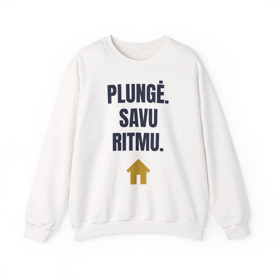 Plungė. Savu ritmu. — Džemperis, spauda priekyje