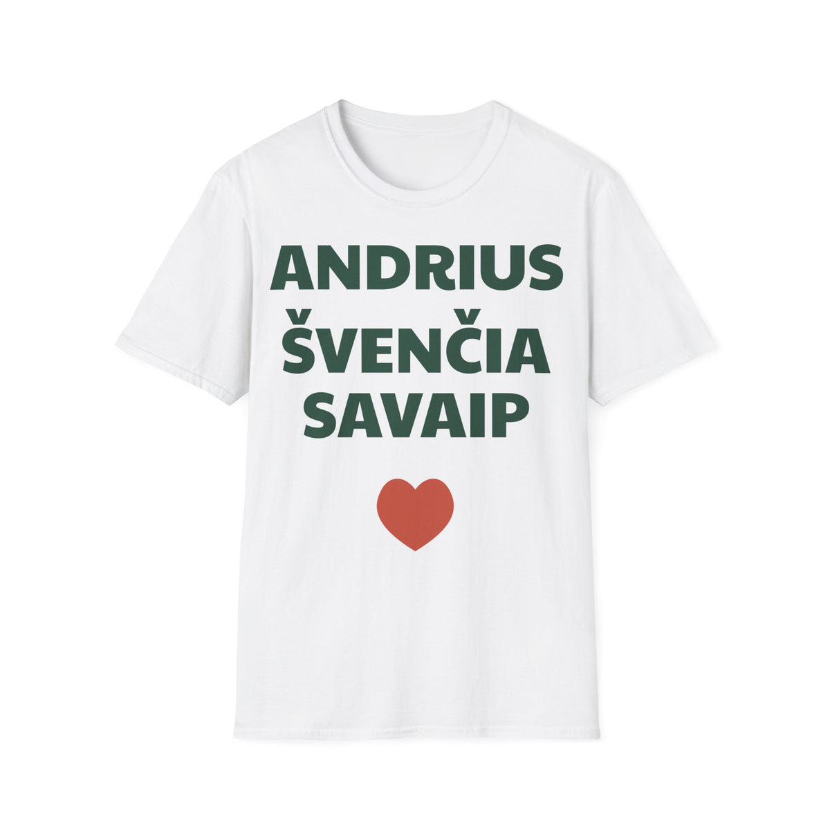 Andrius švenčia savaip — Marškinėliai, spauda priekyje