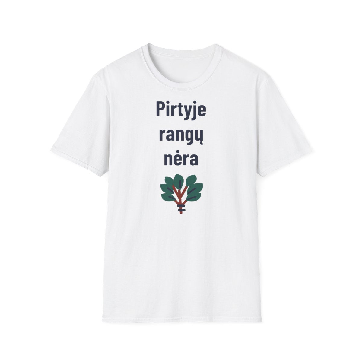 Pirtyje rangų nėra · Marškinėliai · Balta