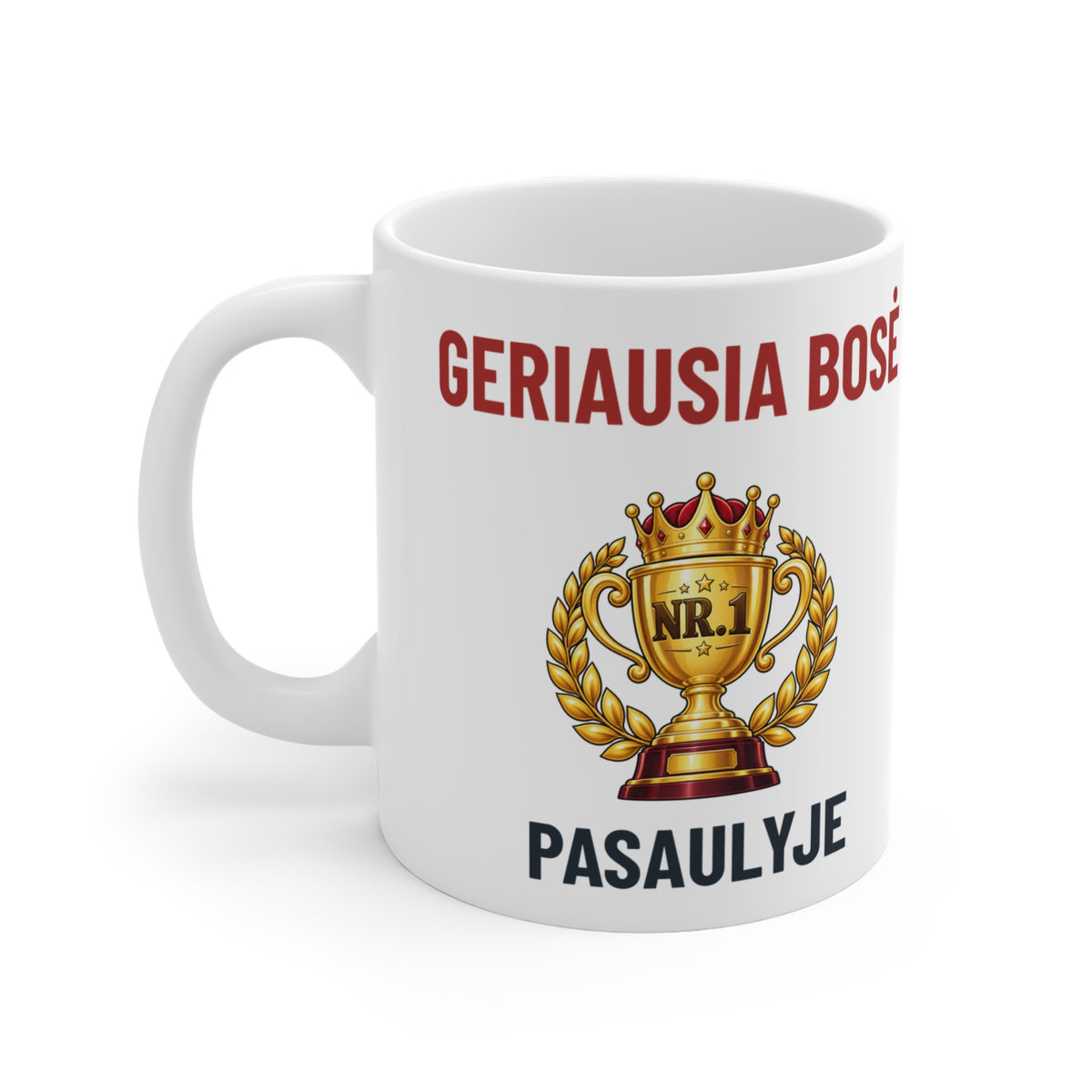 Puodelis „Geriausia bosė pasaulyje“ – gaminio vaizdas 3