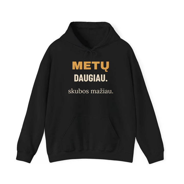 Džemperis su gobtuvu „Metų daugiau. Skubos mažiau“ – Gildan 18500 gaminio vaizdas 1