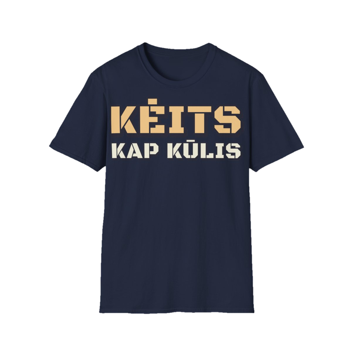Marškinėliai „Kėits kap kūlis“ – tamsiai mėlyna