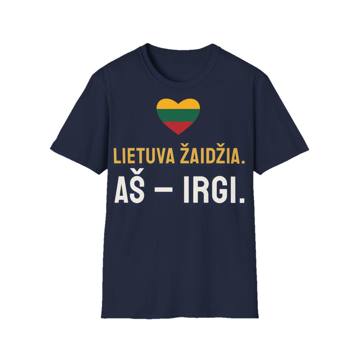 Marškinėliai „Lietuva žaidžia. Aš – irgi.“ – tamsiai mėlyna