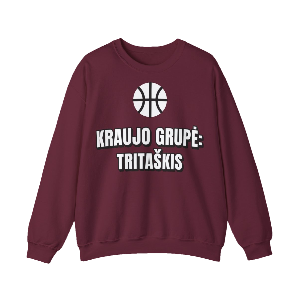 Džemperis „Kraujo grupė: tritaškis“ – bordo