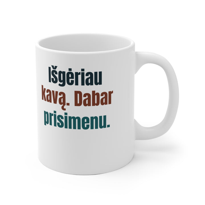 Išgėriau kavą. Prisiminiau, kas esu.