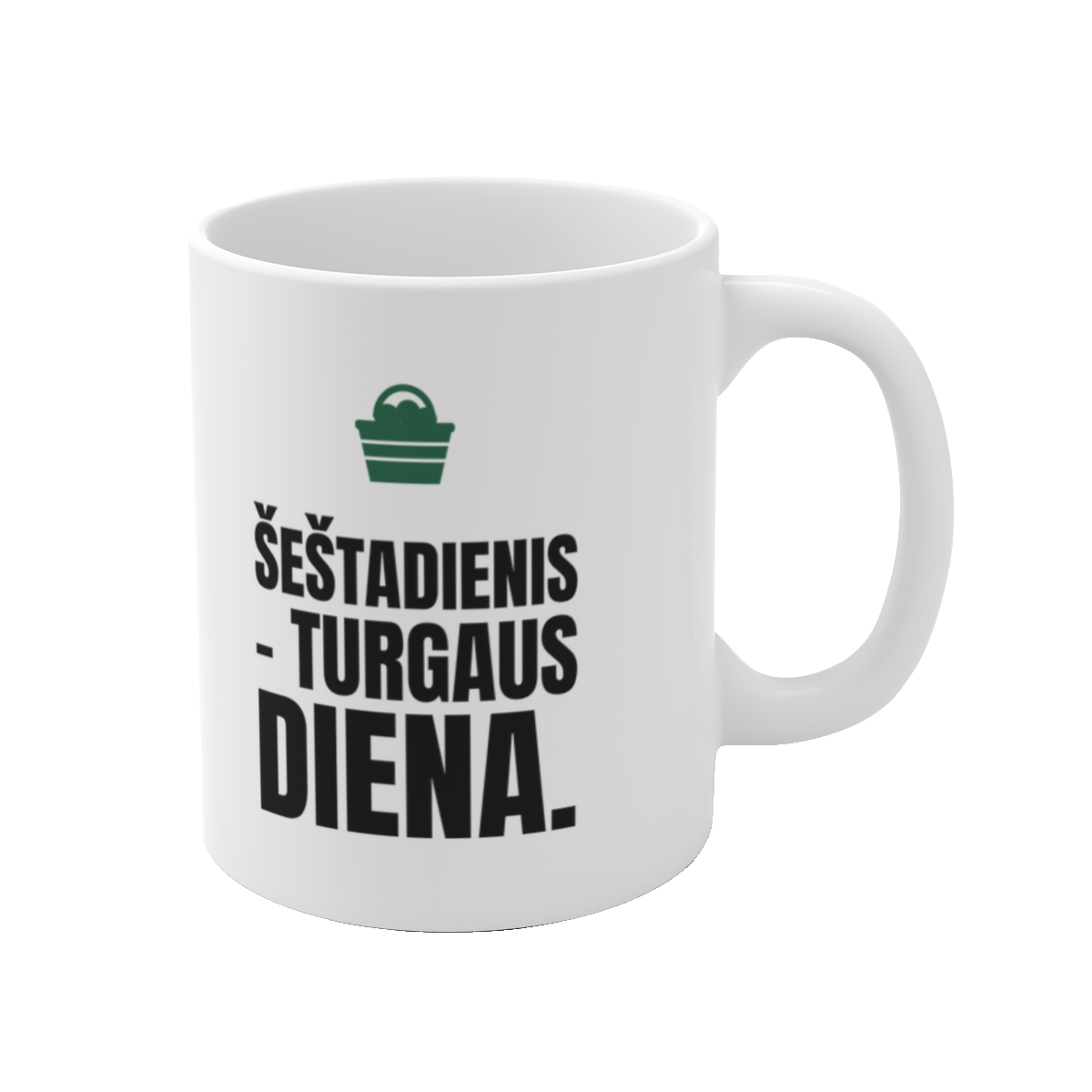 Puodelis „Šeštadienis – turgaus diena“ – vaizdas 1