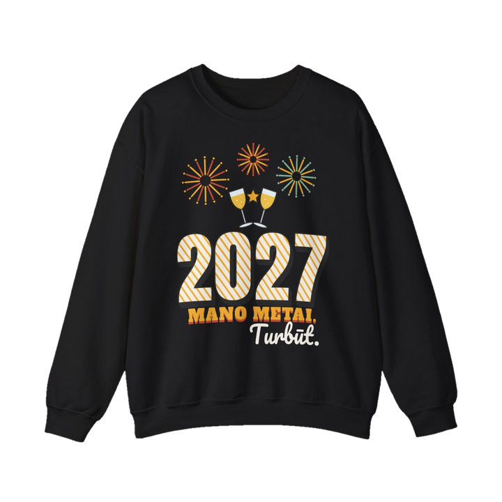 Džemperis „2027 – mano metai. Turbūt.“ – juoda