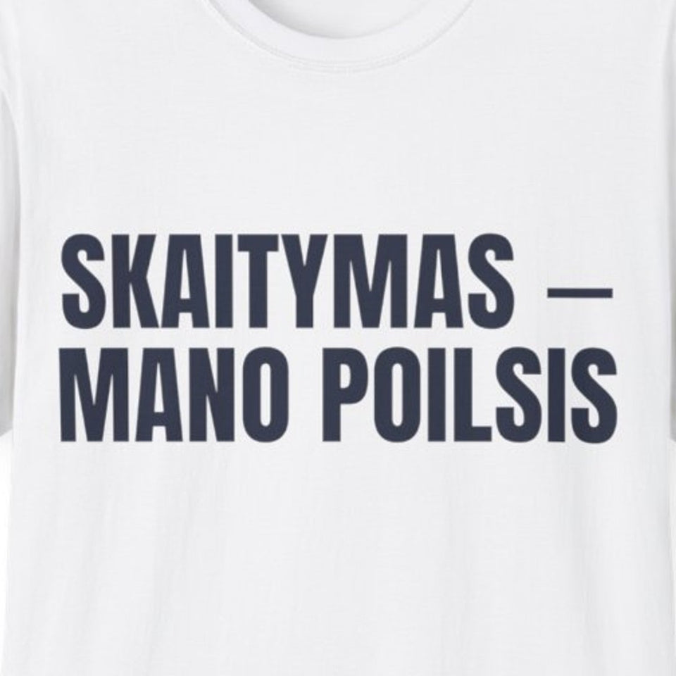 Skaitymas – mano poilsis · Marškinėliai · spauda priekyje