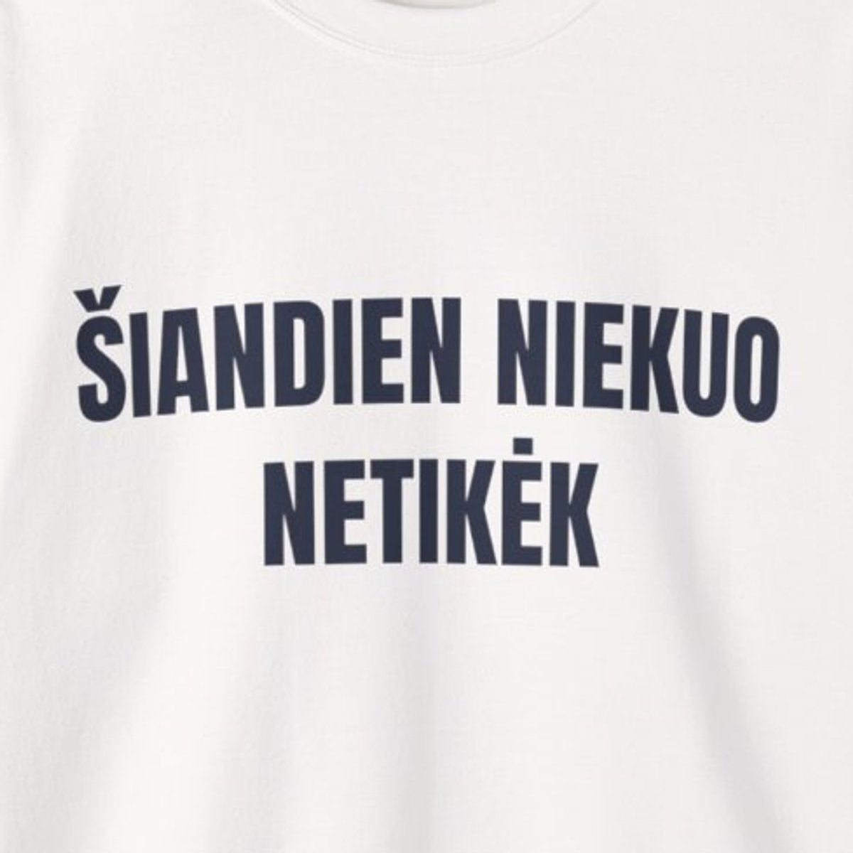Šiandien niekuo netikėk · Džemperis · spauda priekyje