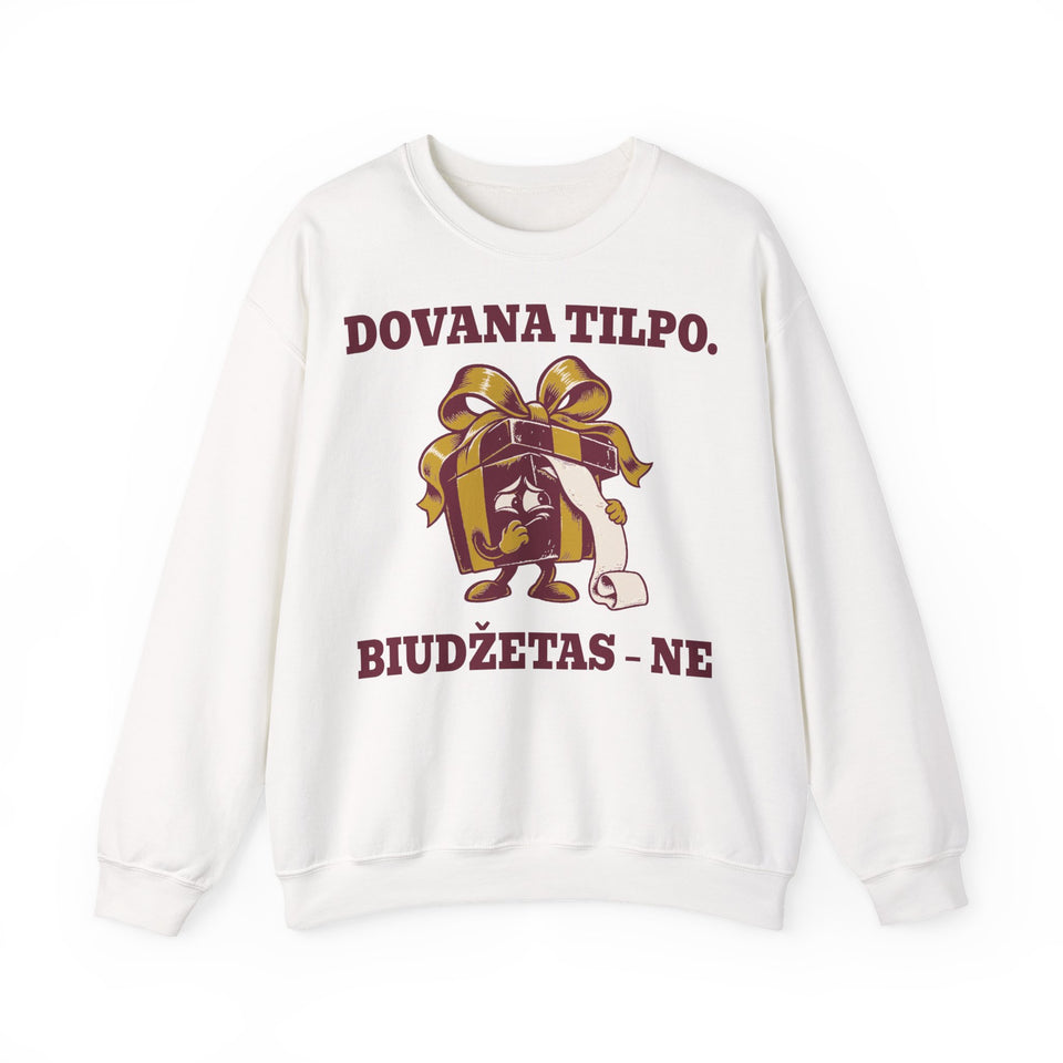 Dovana tilpo. Biudžetas – ne – Džemperis