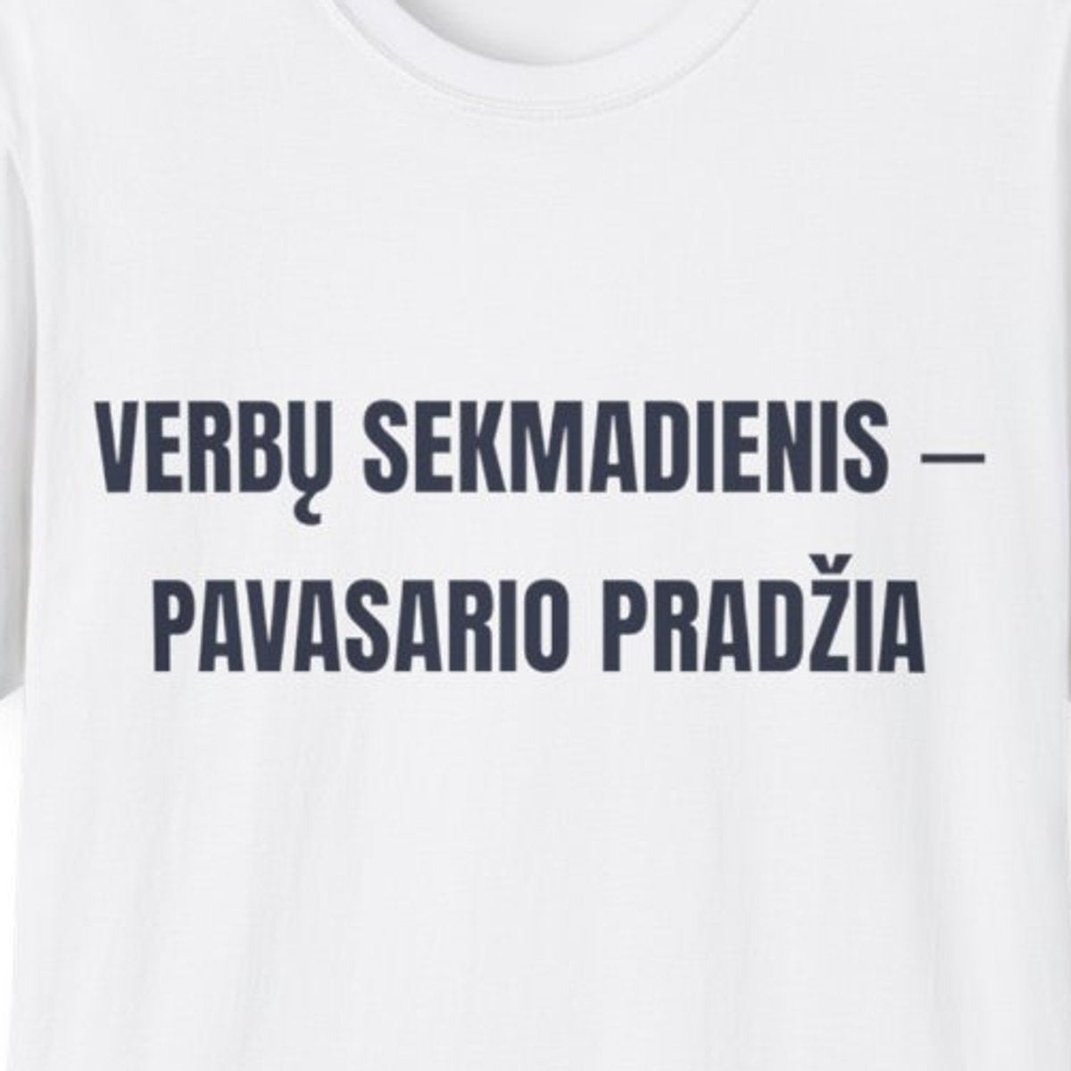 Verbų sekmadienis – pavasario pradžia · Marškinėliai · priekis
