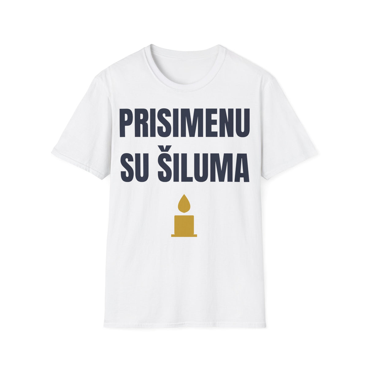 Prisimenu su šiluma — Marškinėliai, spauda priekyje
