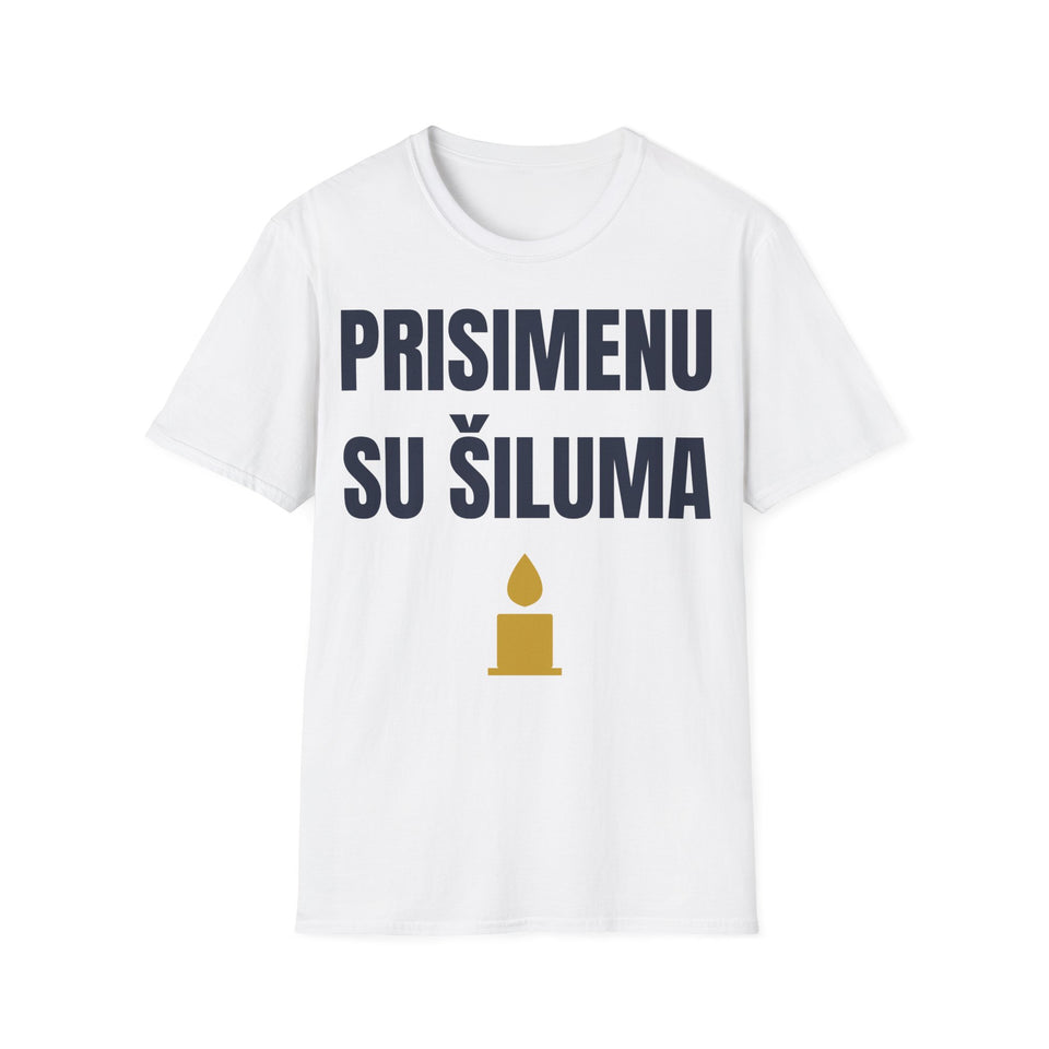 Prisimenu su šiluma — Marškinėliai, spauda priekyje