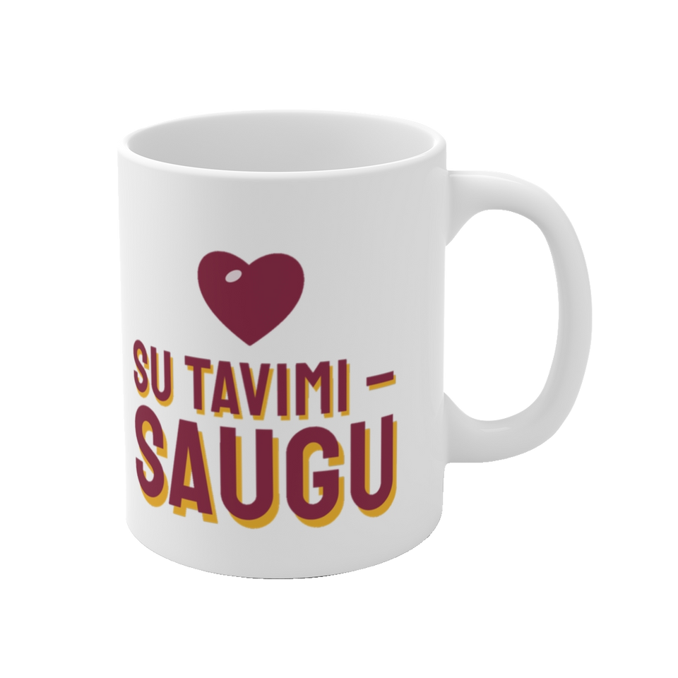 Puodelis „Su tavimi – saugu“ – vaizdas 1