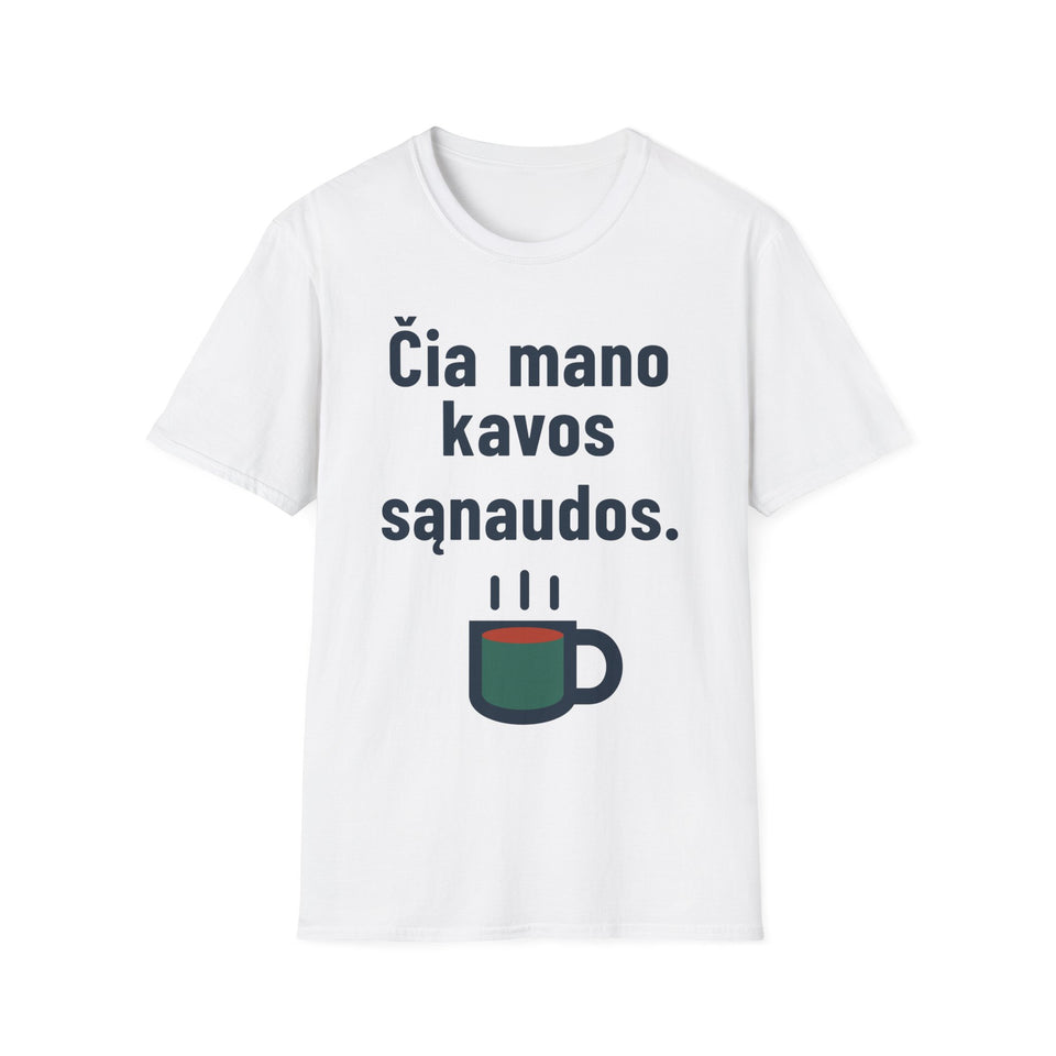 Čia mano kavos sąnaudos.