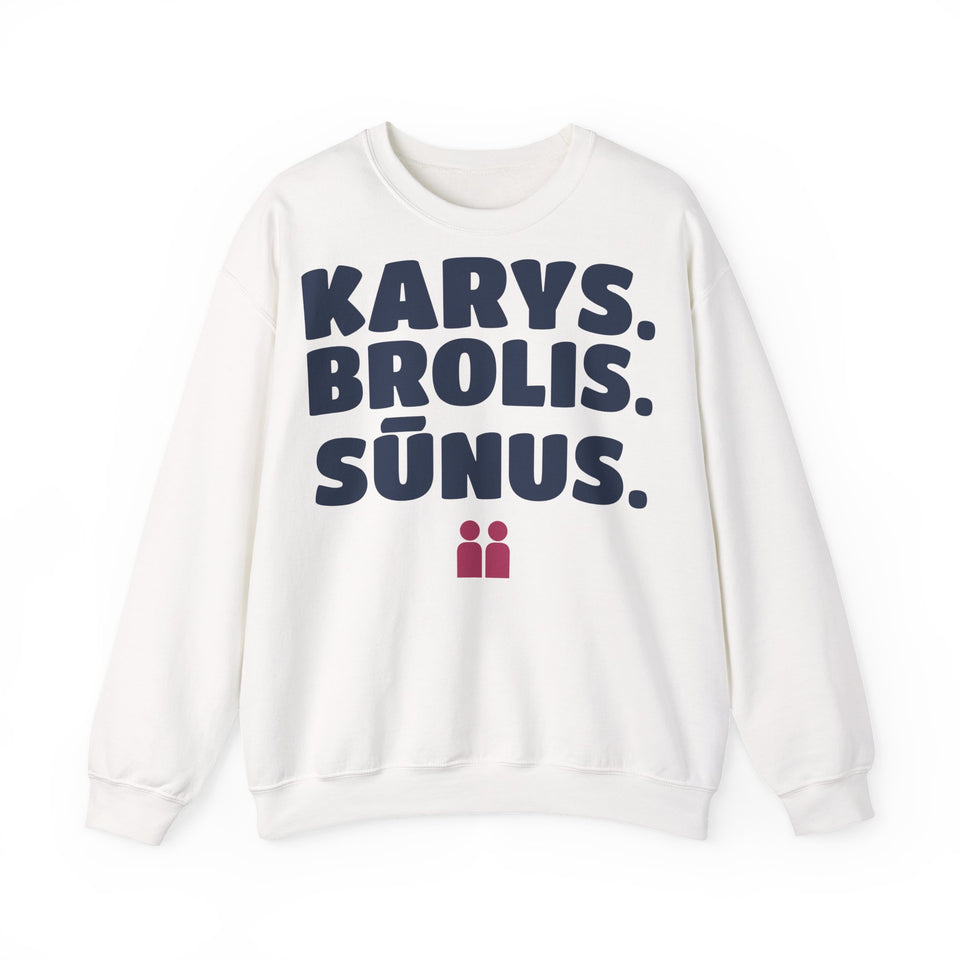Karys. Brolis. Sūnus. — Džemperis, spaudos pusė