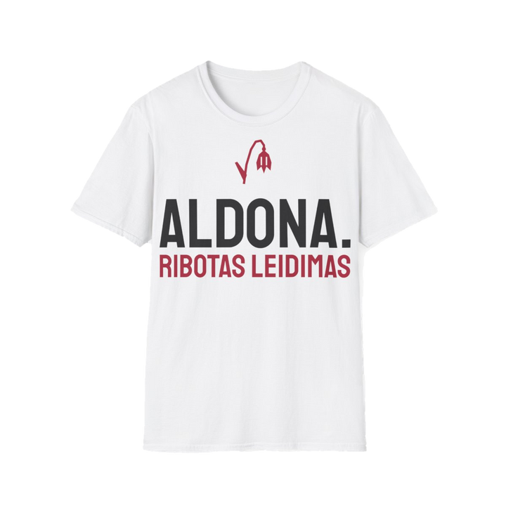 Marškinėliai „Aldona. Ribotas leidimas“ – balta
