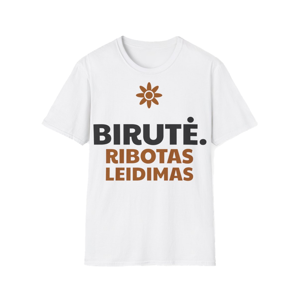 Marškinėliai „Birutė. Ribotas leidimas“ – balta