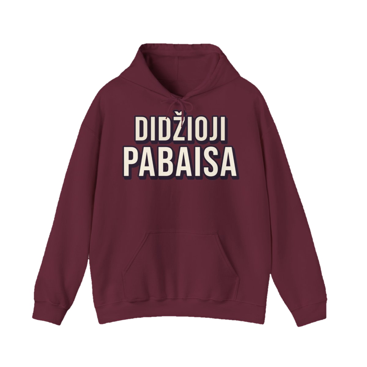 Džemperis su gobtuvu „Didžioji pabaisa“ – bordo