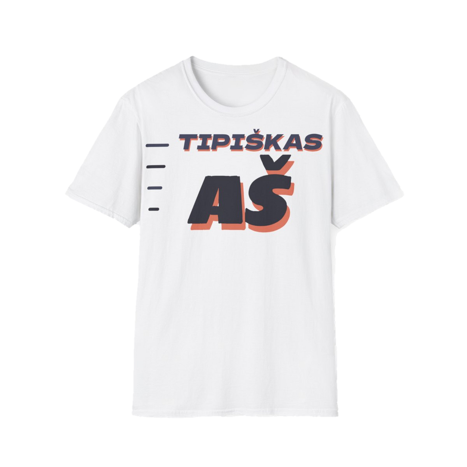 Marškinėliai „Tipiškas aš“ – balta